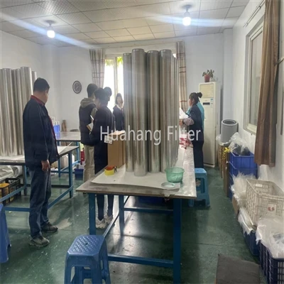 Inspeção de qualidade do produto do filtro Huahang